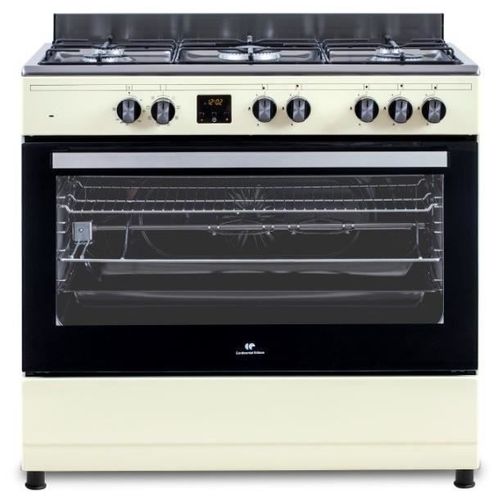 Cuisinière Piano Four Multifonctions Catalyse - Cecp9060cd - 95 L - L90 X H85 Cm - Crème / Inox