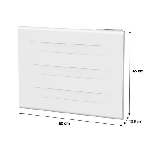 Radiateur Électrique Fixe à Inertie Seche - Double Coeur De Chauffe - 1000 W - Blanc Mat -nf