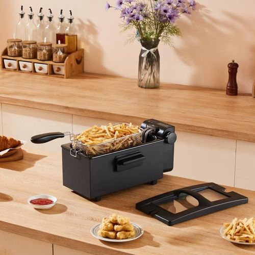Friteuse - Cefr3blk - 3 L - 2000 W - 1 Panier - Noir