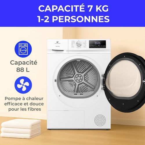 Seche-linge Pompe à Chaleur - Cesl7pcwe - 7 Kg - 60 Cm - Classe E - Blanc
