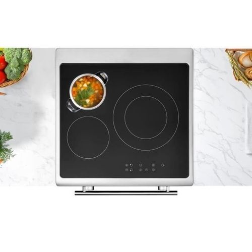 Cuisiniere Induction - Ceci60fps - 3 Feux - L60 X H85 X P60 Cm - Silver