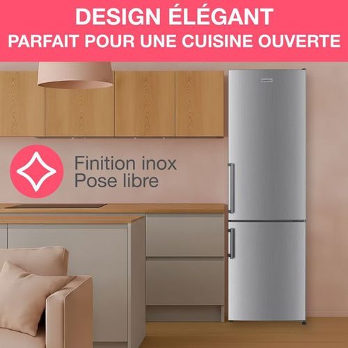 Réfrigérateur Combiné - Oceafc262stds - 262 L - Classe D - 55 X 56 X 180 Cm - Silver