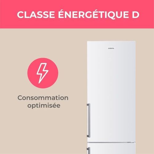 Réfrigérateur Combiné - Oceafc262stdw - 262 L - Classe D - 55 X 56 X 180 Cm - Blanc