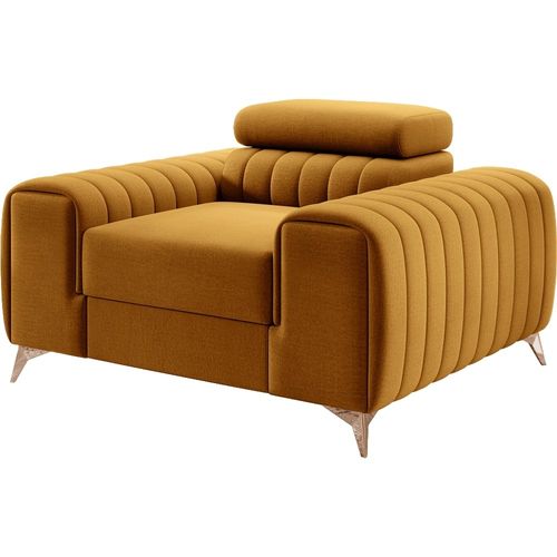 Fauteuil Lario En Velours Bronze