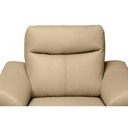 Fauteuil 1 Place Relax Électrique Louis En Cuir Beige