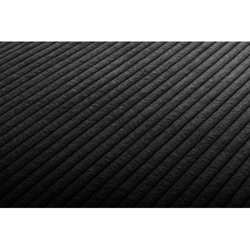 Canapé D'angle Avec Relax Électrique , Velours Cotelé Revano, Noir, Angle Gauche