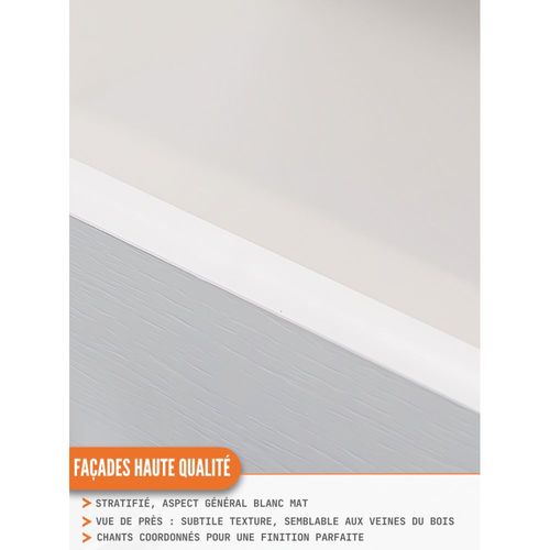 Meuble Haut De Cuisine Eco Blanc 1 Porte Relevable L 60 Cm