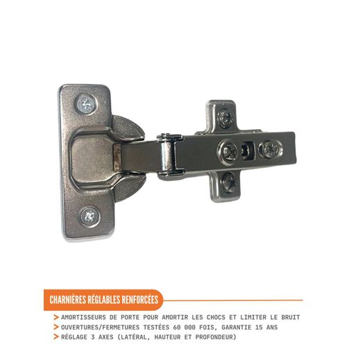 Meuble Haut De Cuisine Eco Blanc 2 Portes L 60 Cm