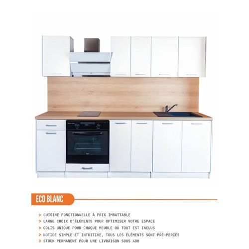Meuble Bas De Cuisine Eco Blanc 1 Porte 1 Tiroir L 40 Cm
