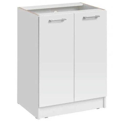 Meuble Bas De Cuisine Eco Blanc 2 Portes L 60 Cm