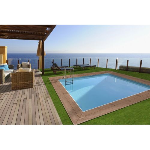 Piscine Bois Rectangle " Caimans 120 " - 4.10 X 3.00 X 1.24  M + Pompe à Chaleur  3.5 Kw/h - Hayward