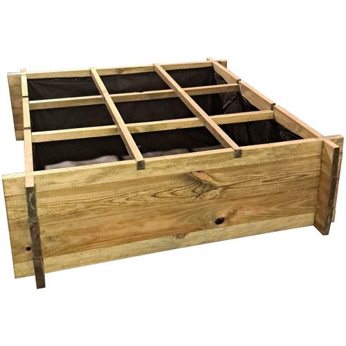 Carré Potager En Bois "iris" - 90 X 90 X 28 Cm