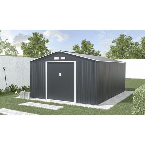 Abri De Jardin Métal "vegas"- 15 M² - Gris