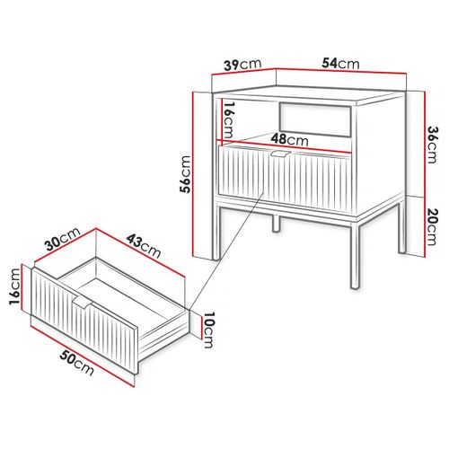 Table De Chevet En Bois "tunis" - Blanche