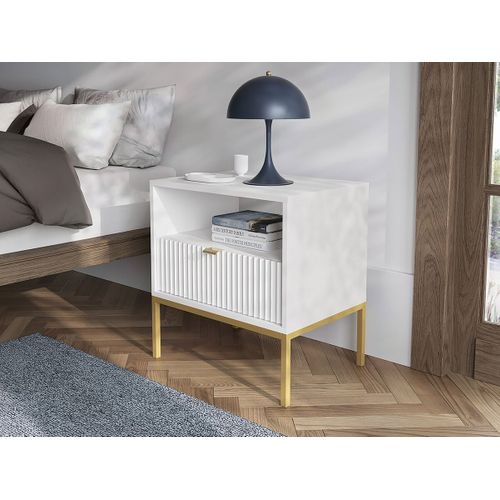 Table De Chevet En Bois "tunis" - Blanche