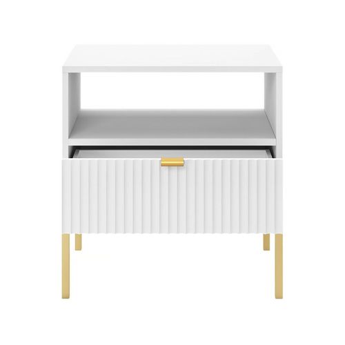 Table De Chevet En Bois "tunis" - Blanche