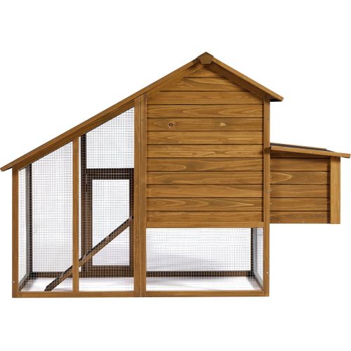 Poulailler "princesse" Avec Pondoir En Bois - 4 Poules - Marron