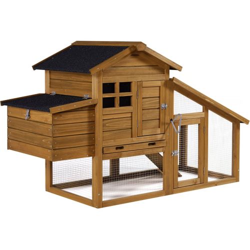 Poulailler Avec Pondoir En Bois "clochette" - Marron
