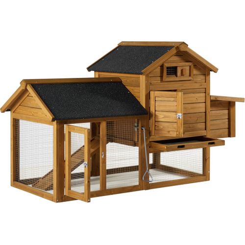 Poulailler "poulette" Avec Pondoir En Bois - Marron