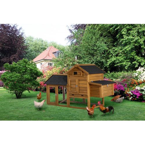 Poulailler "poulette" Avec Pondoir En Bois - Marron