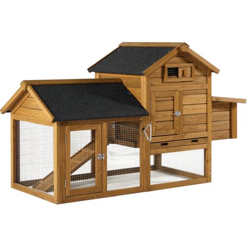 Poulailler "poulette" Avec Pondoir En Bois - Marron