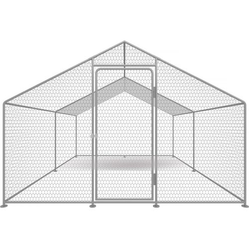 Enclos à Poules 9 M² Parc Grillagé 3 X 3 X 2 M Acier Galvanisé