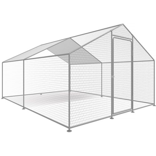 Enclos à Poules 9 M² Parc Grillagé 3 X 3 X 2 M Acier Galvanisé