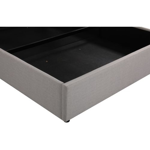 Lit Coffre Double "megeve" 140 X 200 Cm - Gris