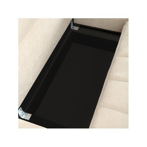 Canapé D'angle Convertible Tissu Bubble 3 Places - "trocadero" - Beige