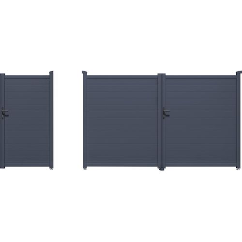 Pack Portail + Portillon "marc" - Gris