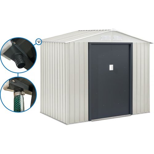 Abri De Jardin Métal "nebraska" - 4,07m² Avec Gouttière