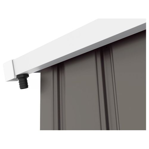 Abri Jardin Métal "dallas"- 4.07 M² Avec Gouttière - Taupe