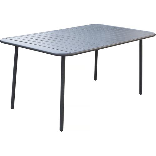 Table Jardin En Métal "bilbao" - 150 X 90 X 71 Cm - Gris