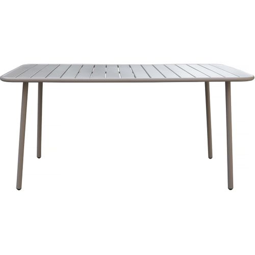 Table Jardin En Métal "bilbao" - 150 X 90 X 71 Cm - Taupe