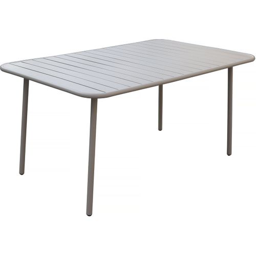 Table Jardin En Métal "bilbao" - 150 X 90 X 71 Cm - Taupe