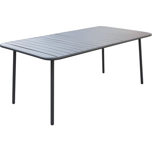 Table Jardin En Métal "bilbao" - 180 X 90 X 71 Cm - Gris
