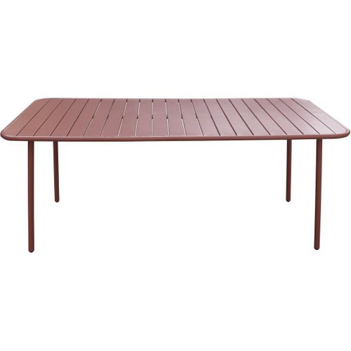 Table Jardin En Métal "bilbao" - 180 X 90 X 71 Cm - Terracotta