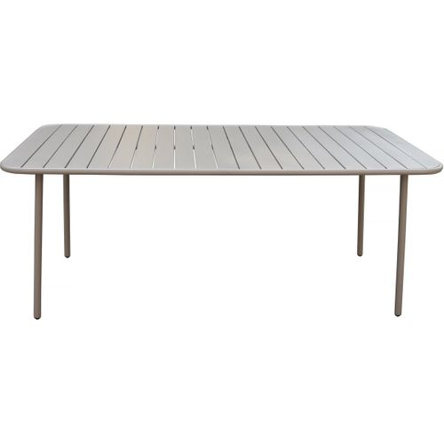 Table Jardin En Métal "bilbao" - 180 X 90 X 71 Cm - Taupe