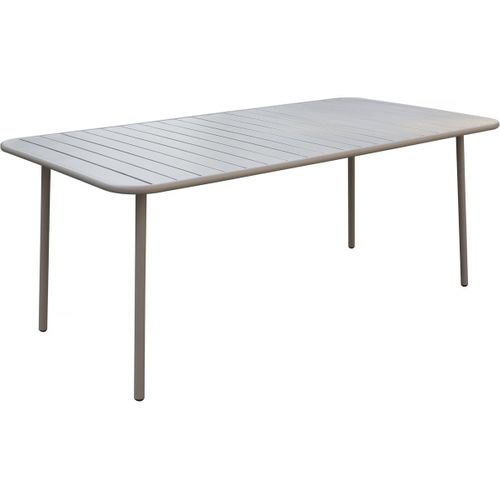 Table Jardin En Métal "bilbao" - 180 X 90 X 71 Cm - Taupe