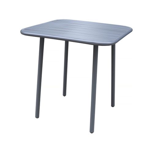 Table De Jardin En Métal "bilbao" - 70 X 70 X 71 Cm - Gris