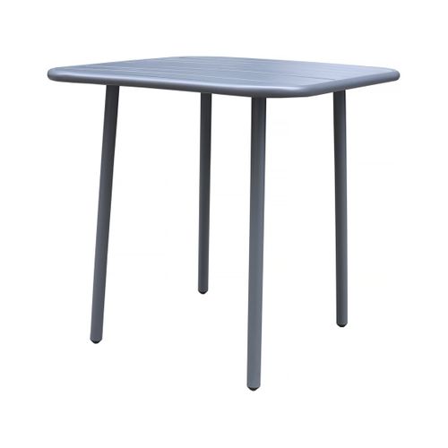 Table De Jardin En Métal "bilbao" - 70 X 70 X 71 Cm - Gris