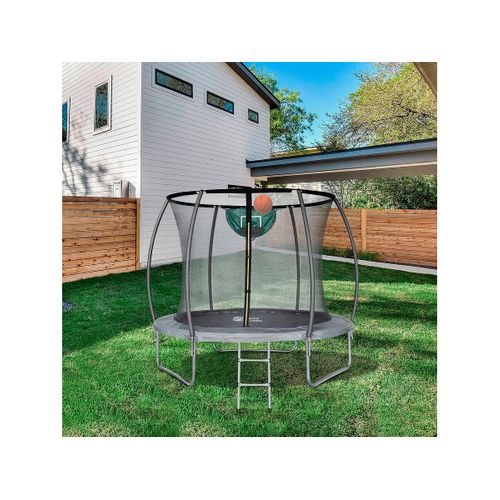 Trampoline Avec Filet Intérieur "jumper" - D. 4,60 M - Gris
