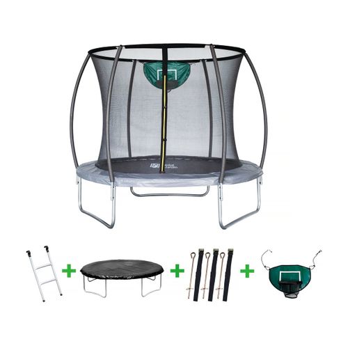 Trampoline Avec Filet Intérieur "jumper" - D. 4,60 M - Gris