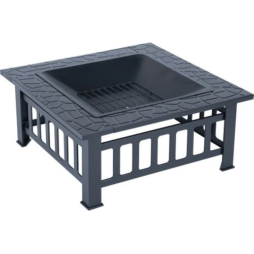 Brasero Barbecue 3 En 1 Avec Couvercle Anti Braise "flaméo" - Noir