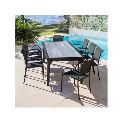 Table De Jardin En Aluminium Extensible "lagos" - 140/280 X 90 X 76 Cm - Gris