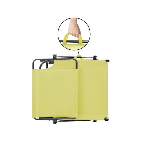 Bain De Soleil Pliable "lazy" - Avec Pare Soleil - Jaune