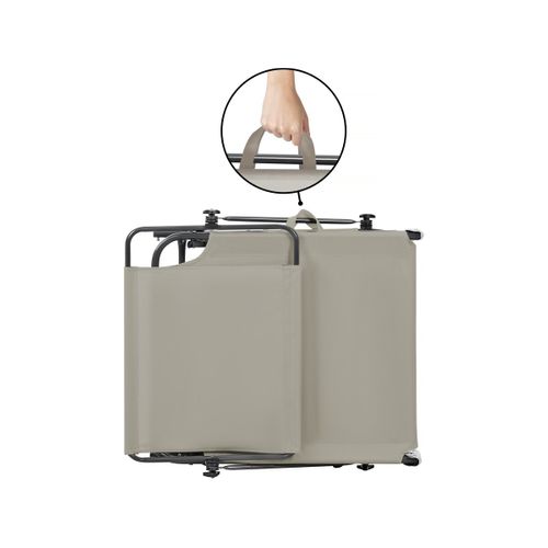 Bain De Soleil Pliable "lazy" - Avec Pare Soleil - Taupe