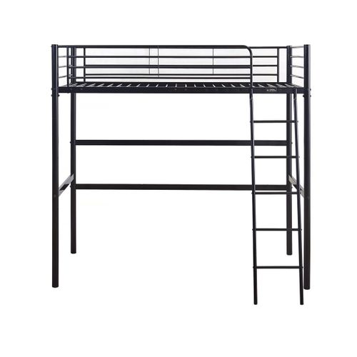 Lit Mezzanine En Métal "alora" - 90 X 190 Cm - Noir