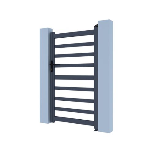 Portillon Aluminium Ajouré "marius" - 100 X 140 Cm  - Gris