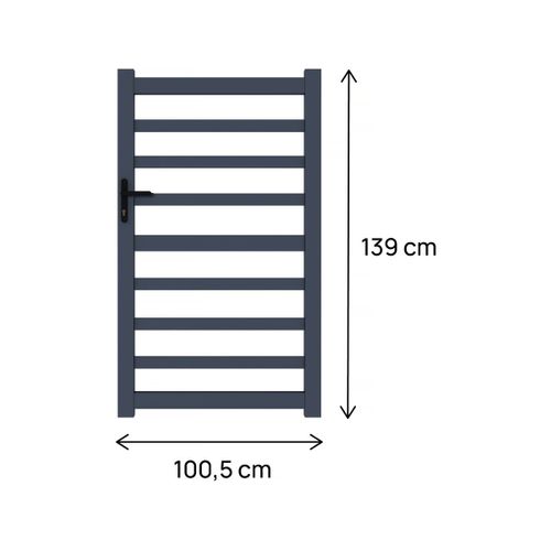 Portillon Aluminium Ajouré "marius" - 100 X 140 Cm  - Gris